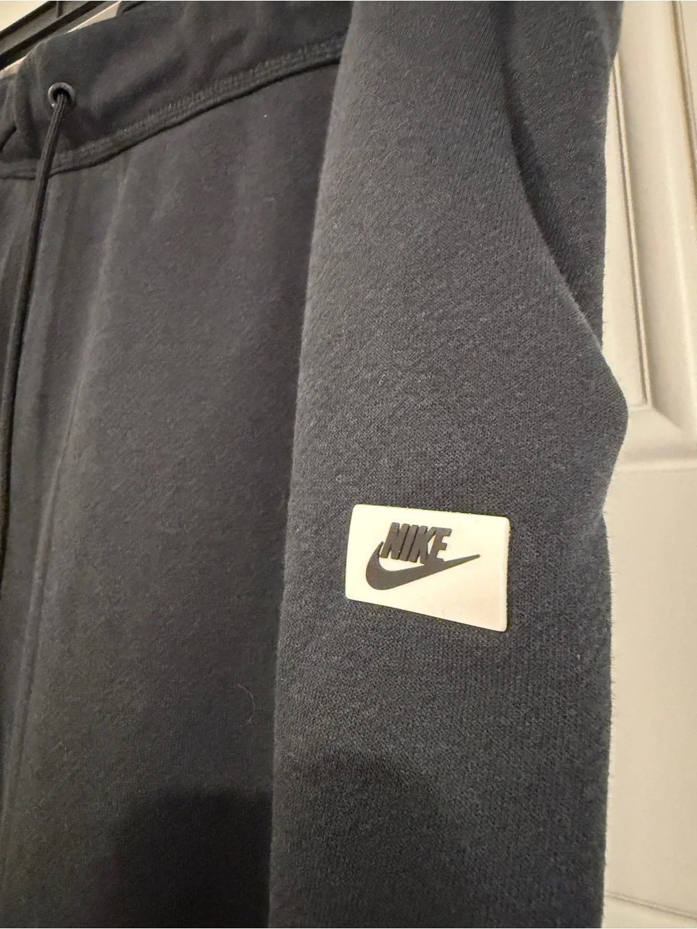Nike Black Men's Fleece Jogger Pants with Logo Patch